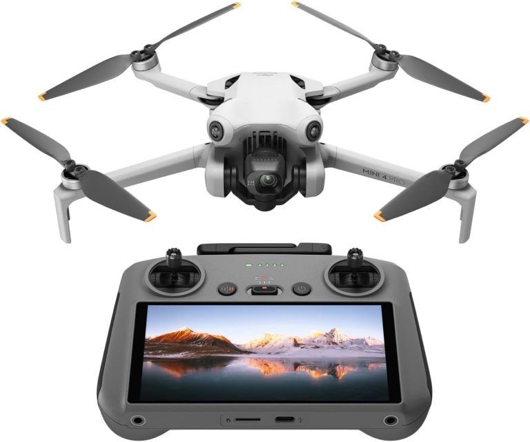 DJI Mini 4 Pro Fly More Combo Plus with DJI RC 2 (Screen Remote Controller), Folding Mini-Drone with 4K HDR Video Camera for Adults, 2 Extra Intelligent Flight Batteries Plus for 45-Min Flight Time