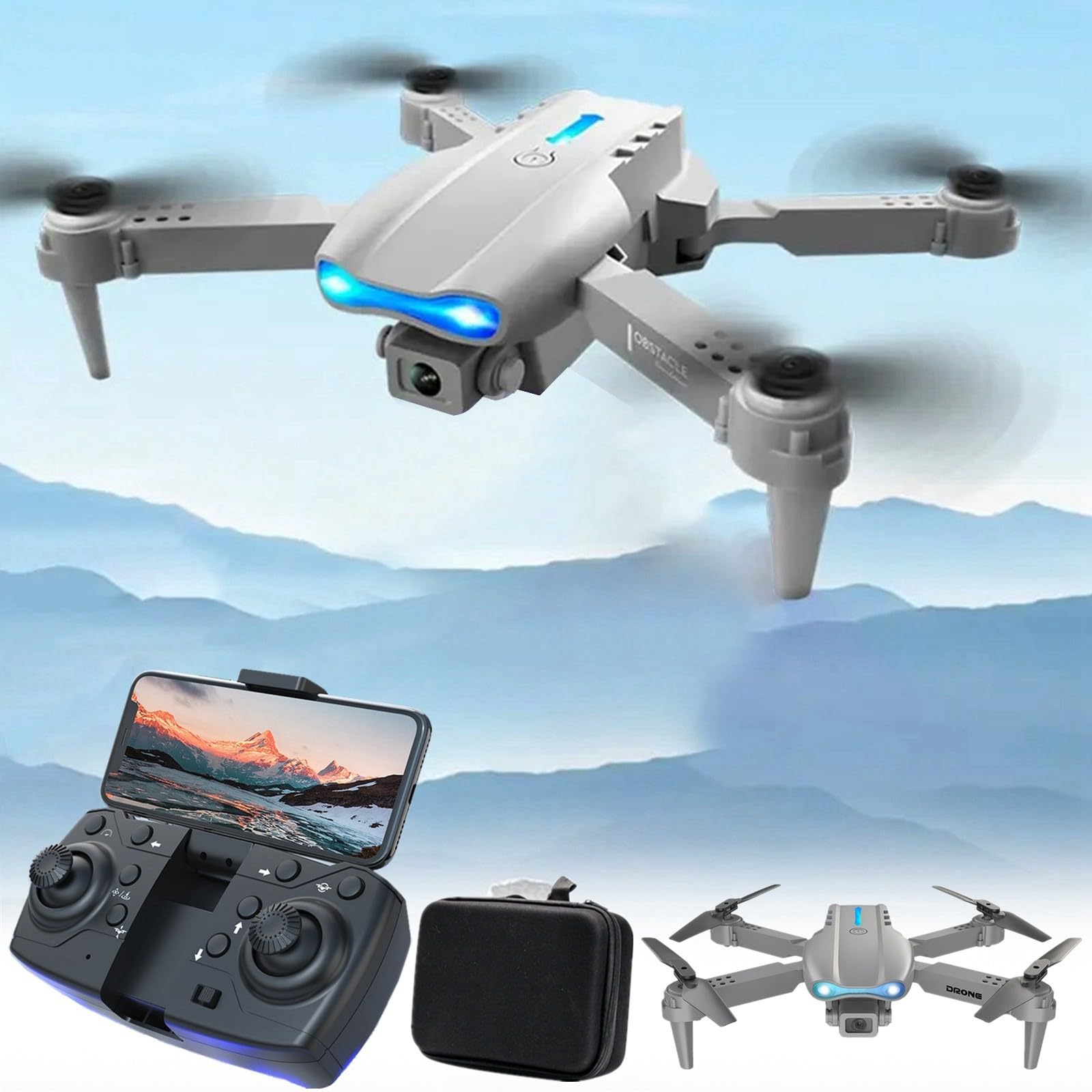 Mini Drone for Adults Kids Beginner, Fpv Drone with 720p HD Fpv Camera Remote Control Flying Toys Quadcopters Electronics Camera Drone Fpv Drone Cool Things Gifts for Kids Toys for Boys Girls