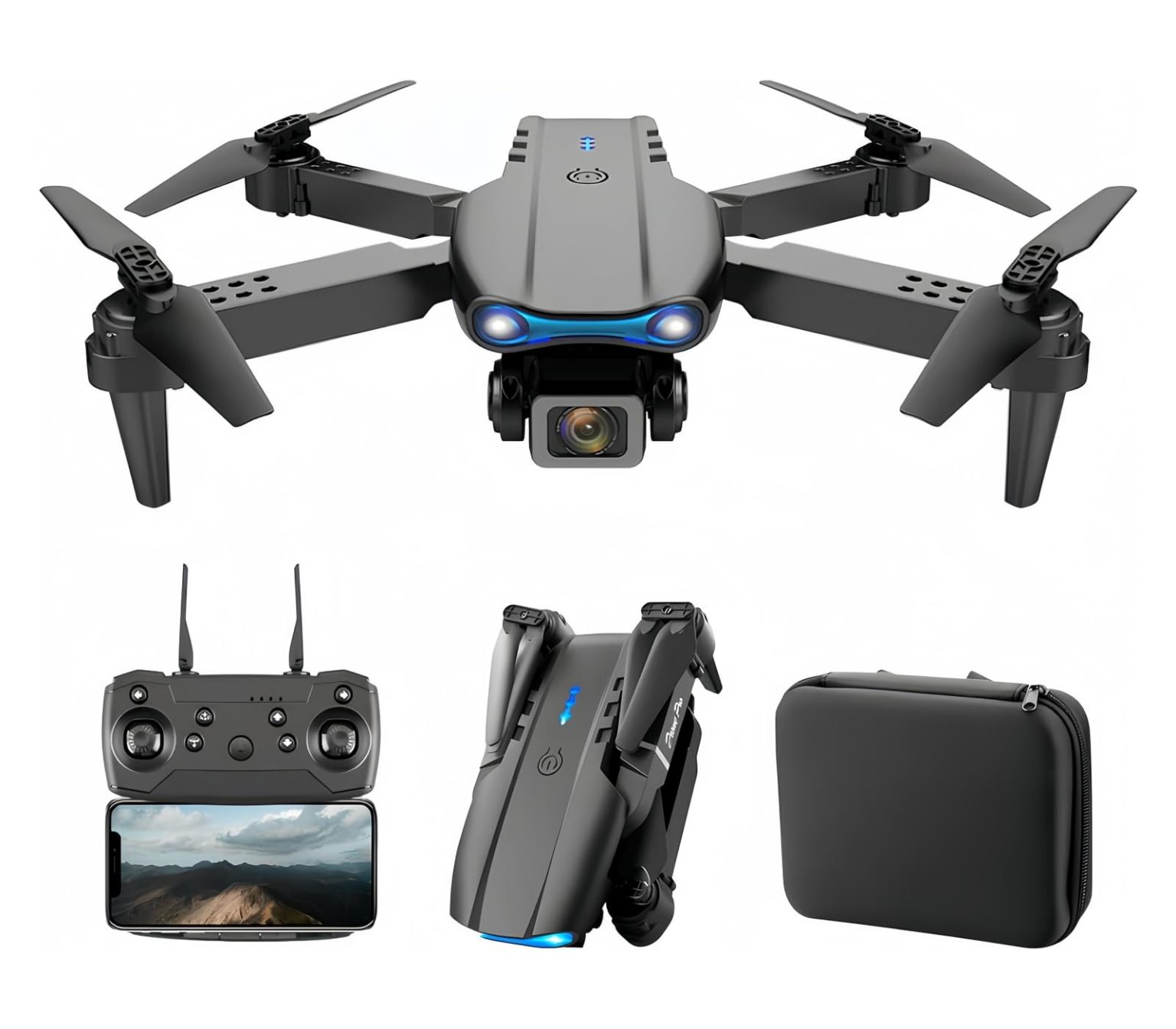 Falcon X 4K Drone with Camera for Adults Upgraded Edition Wide-Angle HD ...