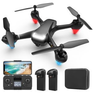 Bingchat 2024 New GPS Drone with Camera 1080P HD, Drone for Kids and Adults with One Key Auto Return, Follow Me/Car, Surround Shooting, Circle Fly, Altitude Hold, Headless Mode, 38 Mins Long Flight, Stable Hover FPV, Safe with Protective Frames, Gesture Shooting, Waypoint Fly, VR Mode, handbag package