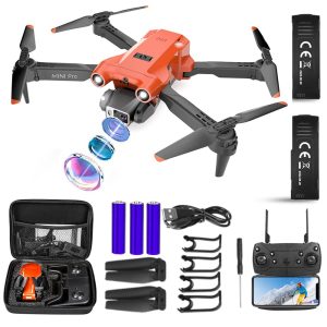 Drone with 1080P Camera-Newest 2K UAV:2 Batteries,One Key Take Off/Land,Altitude Hold,Automatic Avoidance Obstacles,360° Flip-Carrying Case (2K Smart Camera Automatic avoidance of Obstacles)