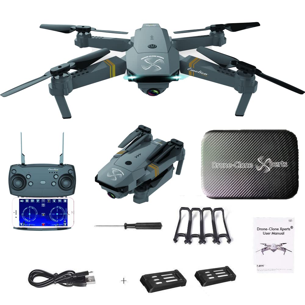 Falcon X 4K Drone with Camera for Adults Upgraded Edition Wide-Angle HD WiFi FPV Live Video – QuadAir Skyline X Foldable, Beginners, Gesture Photo, Altitude Hold, Includes Case and 2 Batteries