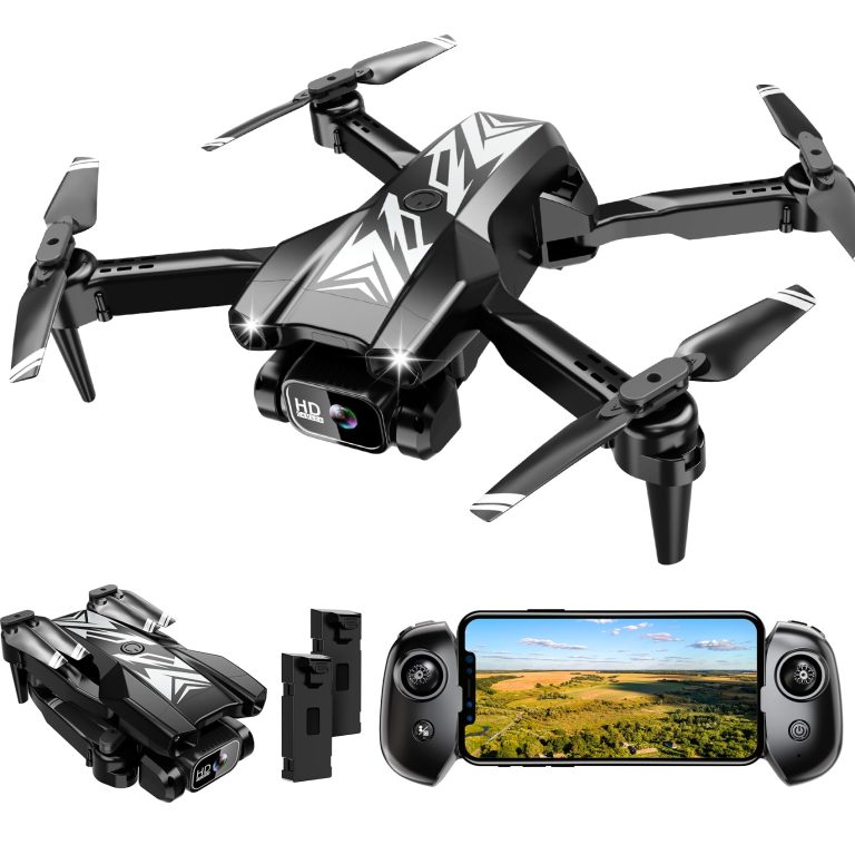 Mini Drone with Camera for Kids Adults-1080P FPV Camera Foldable Drone with Stable Altitude Hold, Gestures Selfie, Waypoint Fly, Auto-Follow, 3D Flip, One Key Start, 3 Speeds, 2 Batteries