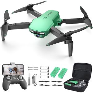 NEHEME NH525 Plus Foldable Drones with 1080P HD Camera for Adults, RC Quadcopter WiFi FPV Live Video, Altitude Hold, Headless Mode, One Key Take Off for Kids Beginners with 2 Batteries and Carry Case