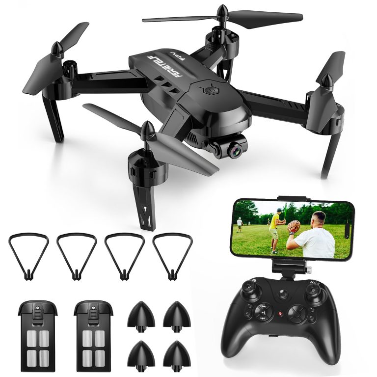 FERIETELF Drone with Camera – T6 1080P HD RC Drone, Fpv Drone for Adults, With WiFi Live Video, Altitude Hold, Headless Mode, Gravity Sensor, One Key Take Off for Kids or Beginners