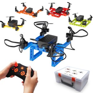 LANSAND Drone Building Toys Set 159 Pieces STEM Toy for Kids 6 7 8 9 10 11 12 Years 5 in1 DIY Drone Kit Remote Control Mini Drone, Learning Creative Construction Toys Gifts for Birthday Christmas