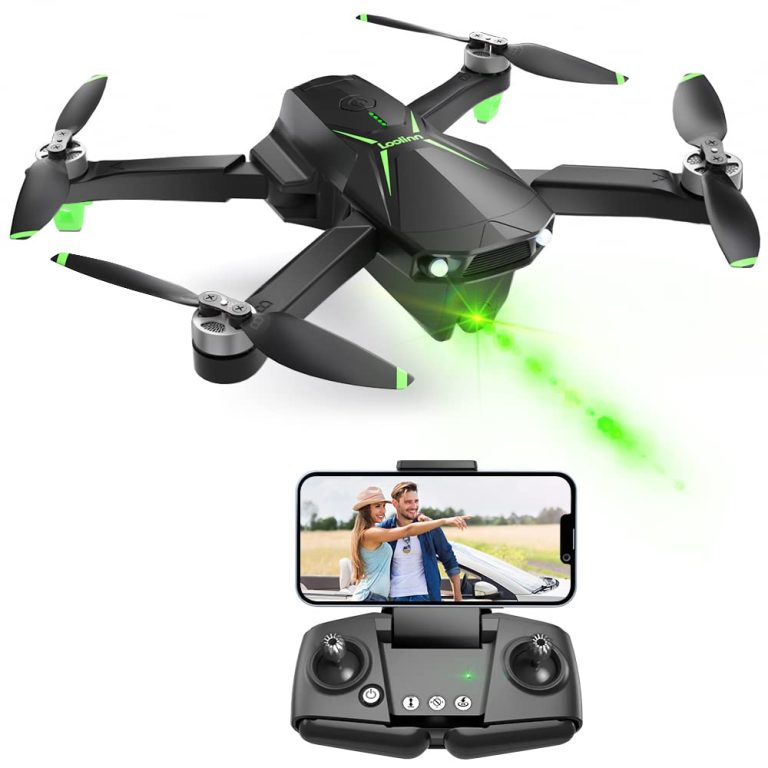 Loolinn | GPS Drone with Camera 4K for Beginners as Gift, Under 250 Grams, 50 Minutes Flying Time, Two Batteries, 4K Photo, 2K Video, GPS Intelligent Return, Follow Me, Drone with Camera for Adults (Gift Idea)