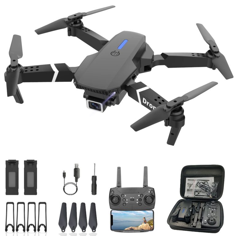 MOCVOO Drone With 1080P Camera for Adults Beginners Kids, Foldable RC Quadcopter, Toys Drone, 1080P FPV Video, 2 Batteries, Carrying Case, One Key Start, Headless Mode, Waypoints fly, 360° Flips