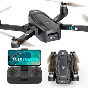 TL16 GPS Drone with Camera 4K Auto Return Brushless Motor RC Drones for Adults Beginners 5G WIFI FPV Transmission Quadcopter Foldable Design Follow Me Auto Hover Carrying Case Under 249G