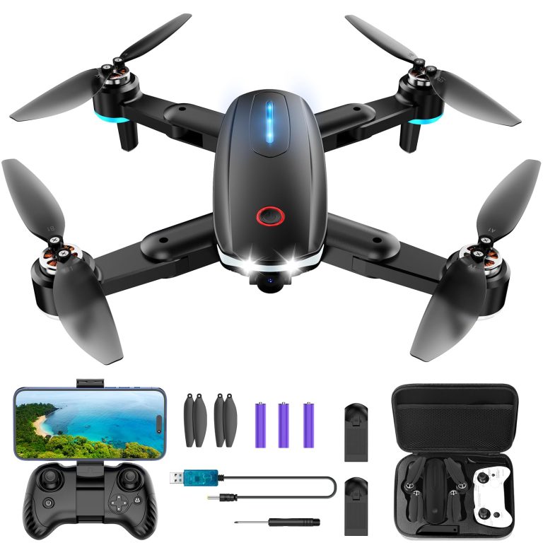 Drone with Camera, Mini Drone for Kids with 1080P HD FPV Camera, One Key Take Off/Land, Optical Flow Positioning, 360°Flip, Waypoint Fly, Gestures Selfie, 3 Speeds, 2 Batteries, Toys for Beginners