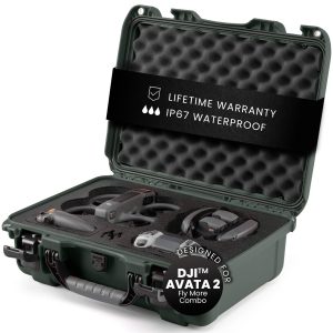 Nanuk 925 DJI™ Avata 2 Fly More Combo – Waterproof Hard Case with Drone Foam Insert, Crushproof, Portable Travel Case, Made in North America – Olive (18.7″ x 14.8″ x 7″)