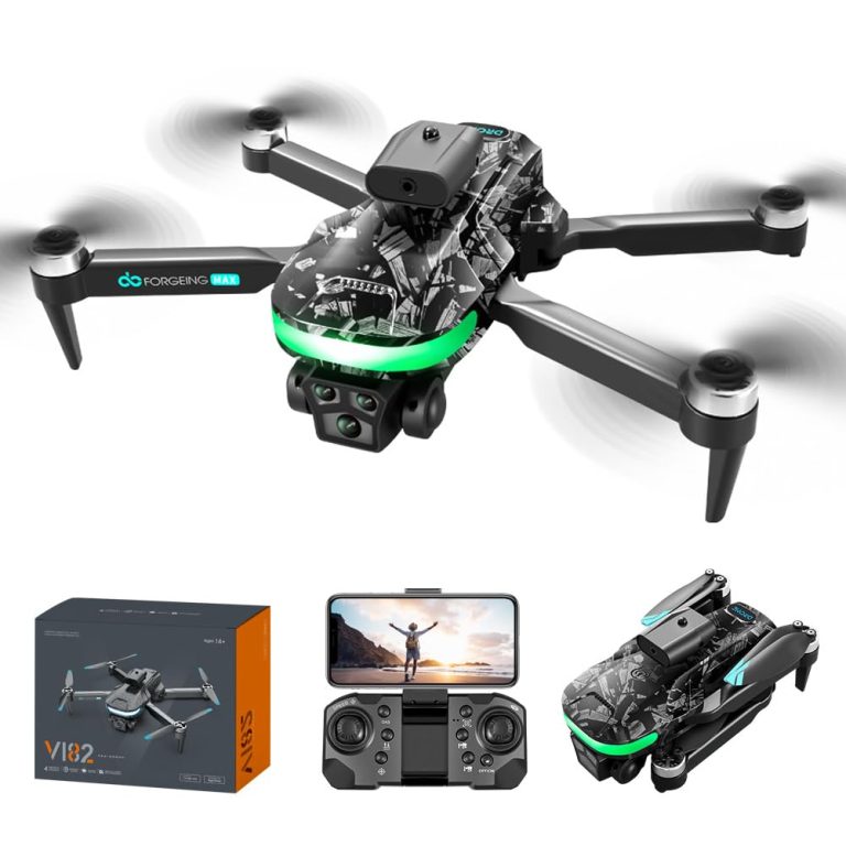 Oteeoml Drone with 4K Camera for Adults and Kids, FPV Drone Mini Drone for Beginners with Carrying Case, One Key Take Off/Land, Optical Flow Positioning, 360° Flip, Waypoint Fly