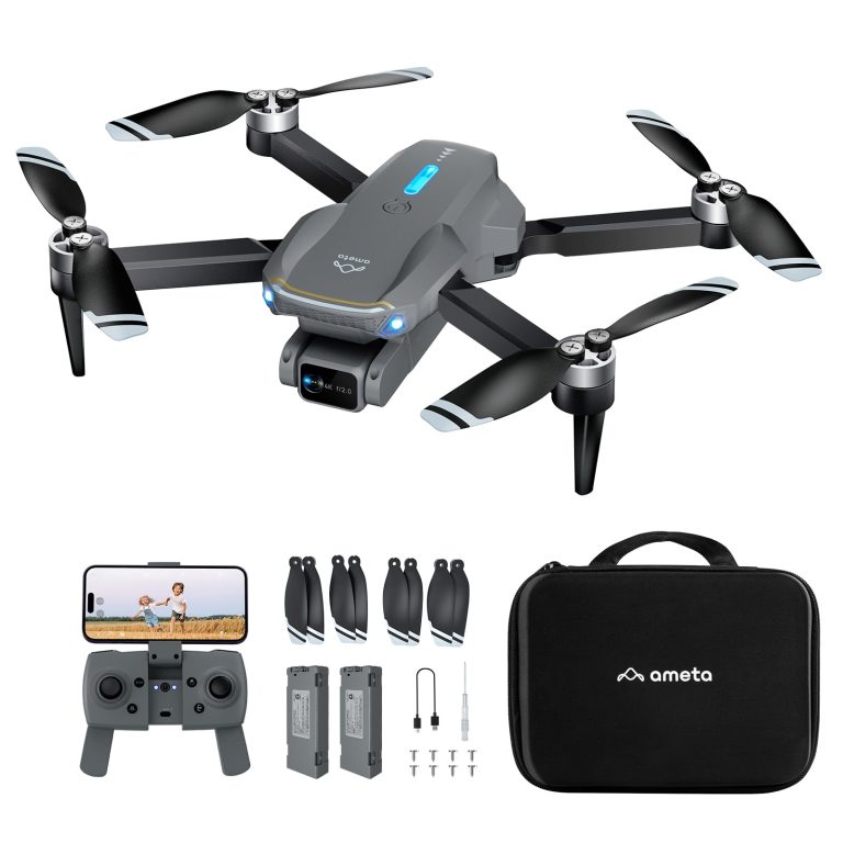 Ameta Drones with Camera for Adults 4k UHD, S20 Lite Brushless Motor FPV Foldable RC Drones for Adults Kids Beginners with 36 Mins Long Flight, Altitude Hold, Headless Mode, Circle Fly, 360° Flips, Cool Toys Gifts for Men Boys(Under 249G)