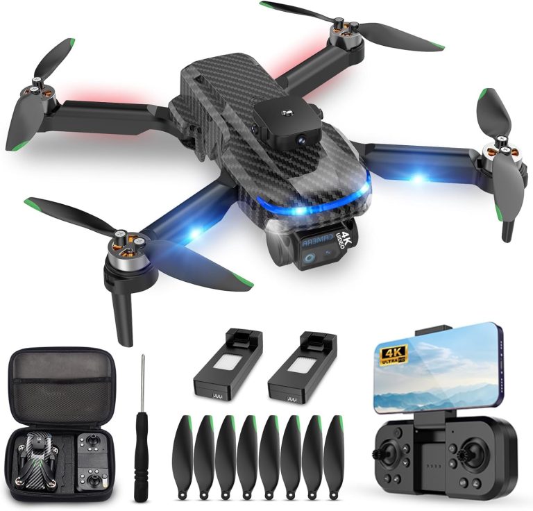 4K Drone for Kids Beginners,Emergency Stop,Headless Mode,Carrying Case,360 Flips,2 Batteries – Wireless Toys for Boys and Girls