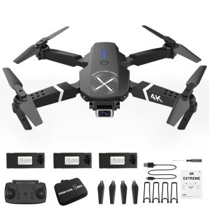 Falcon 4K Drone Pro EXTREME – Camera Drones for Adults, Kids, Beginners – WiFi FPV – Altitude Hold – Follow Me – Carrying Case & 3 Batteries Included