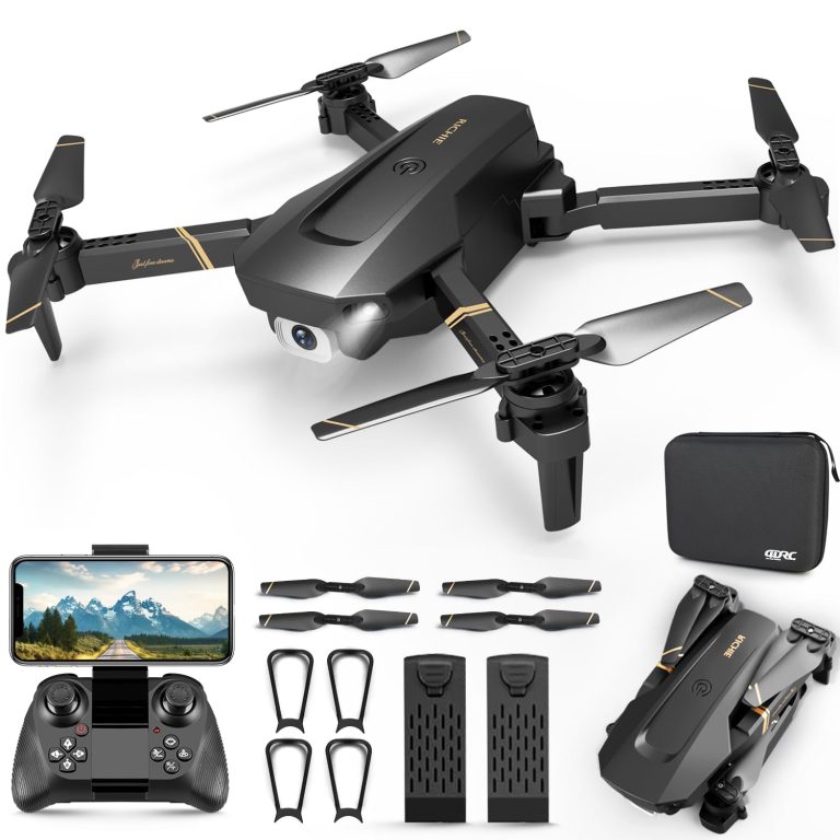 4DRC V4 Foldable Mini Drone with Camera – 1080P HD Drone with Stable Hover, Gravity Control, Auto-Follow, Trajectory Flight,One Key Take Off, 2 Batteries, Drones for Adults Kids