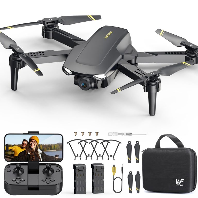 WeFone Drone with Camera for Kids Adults, WF11 1080P HD Mini Drones with FPV Transmission Foldable RC Quadcopters for Beginners, One-Key Start, Headless Mode, 360° Flip, 22 Mins Flight Time