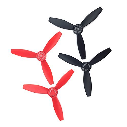 Anbee® 4pcs Plastic Propellers Props Rotor for Parrot Bebop 2 Drone Quadcopter, Black&Red