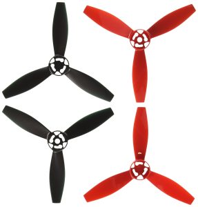 Parrot Bebop 2 Drone Propellers, Red ,2 Red & 2 Black